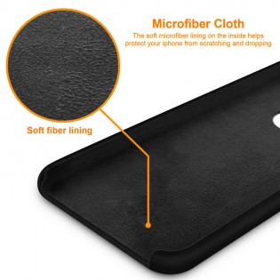 Чехол накладка Liquid Silicone Magnetic Plug iPhone 7 Black